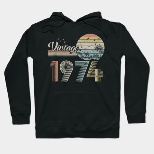 Vintage 1974 Design 46 Years Old 46th birthday for Men Women Hoodie